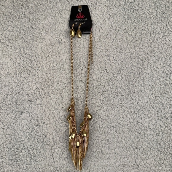 Paparazzi Bragging Rights Collection Brass Necklace Set Formal Boho Bling Y2K - Picture 2 of 5